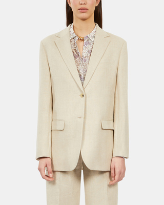 Ecru linen suit jacket