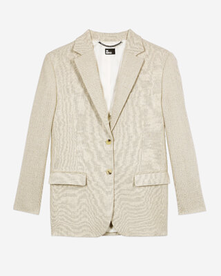 Ecru linen suit jacket