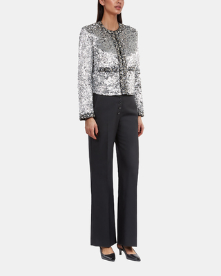 Sequin and silver pearl jacket