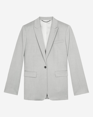 Grey single-breasted suit jacket