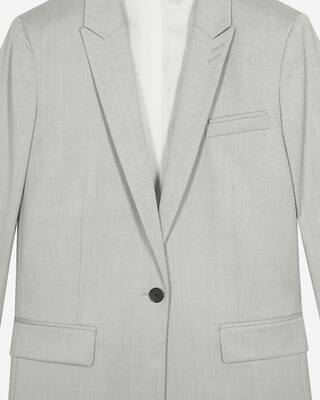 Grey single-breasted suit jacket