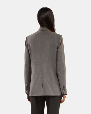 Grey straight suit jacket