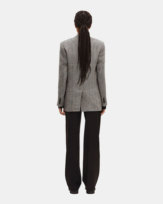 Grey wool and linen tailored jacket