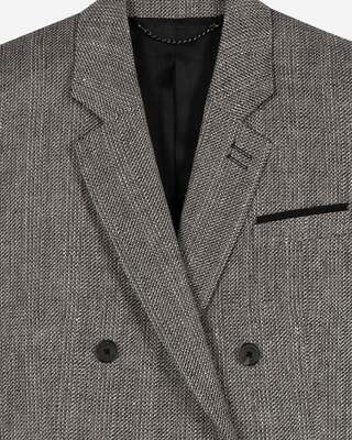Grey wool and linen tailored jacket