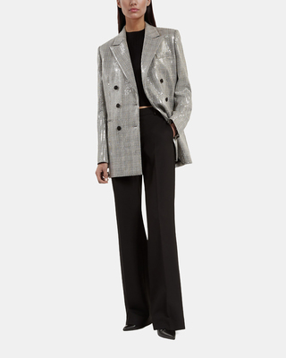 Prince of Wales sequin jacket, grey
