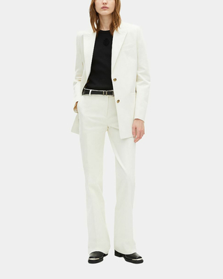 Ecru cotton tailored jacket