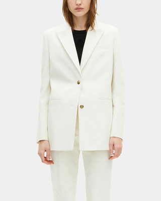 Ecru cotton tailored jacket