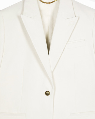 Ecru cotton tailored jacket