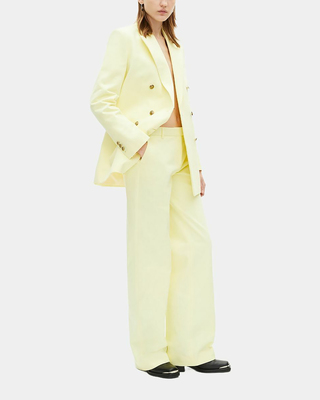Yellow cotton suit jacket