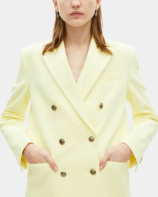 Yellow cotton suit jacket