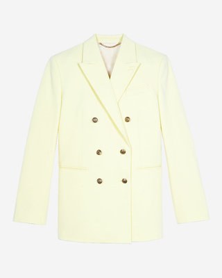 Yellow cotton suit jacket