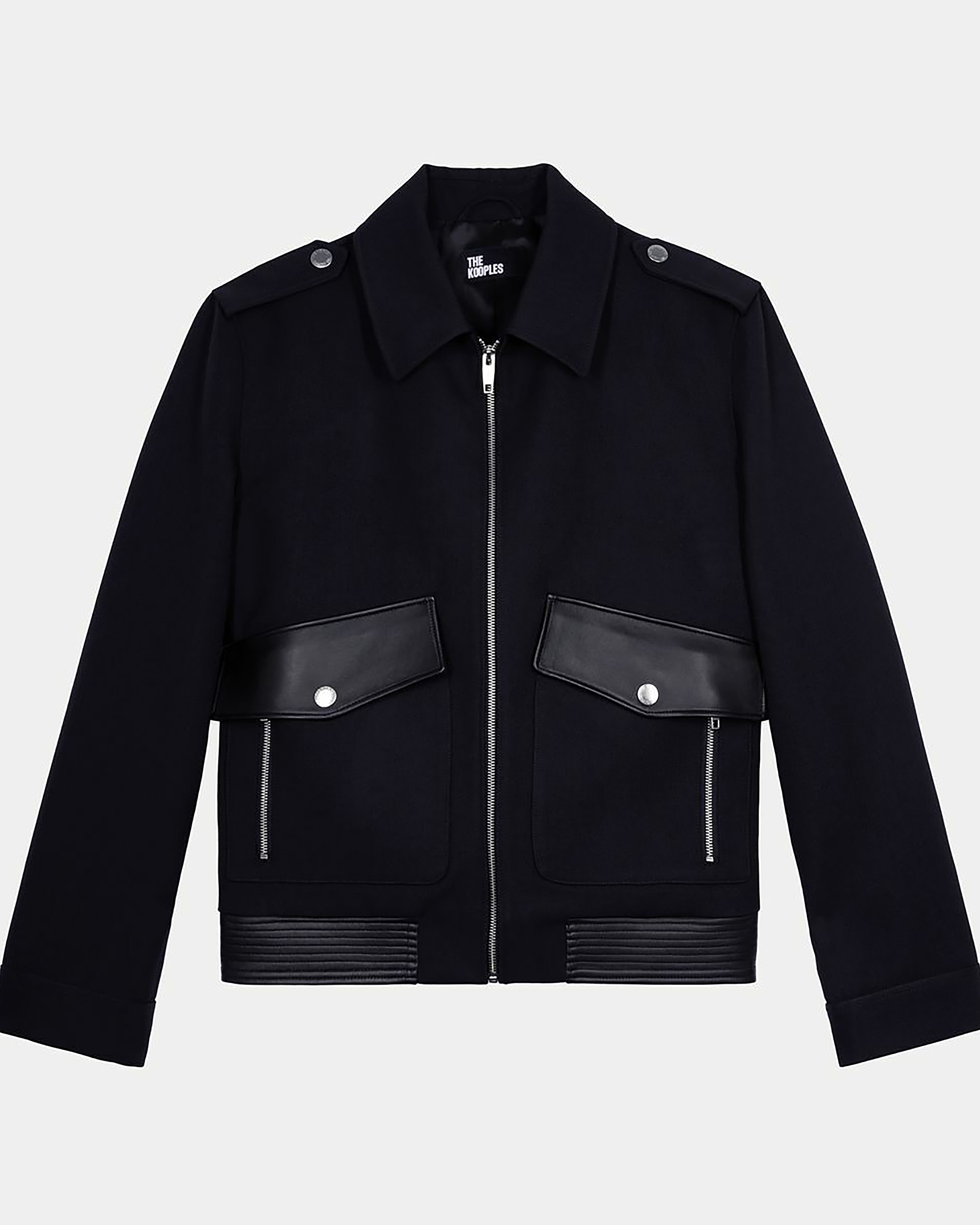 Navy blue wool jacket