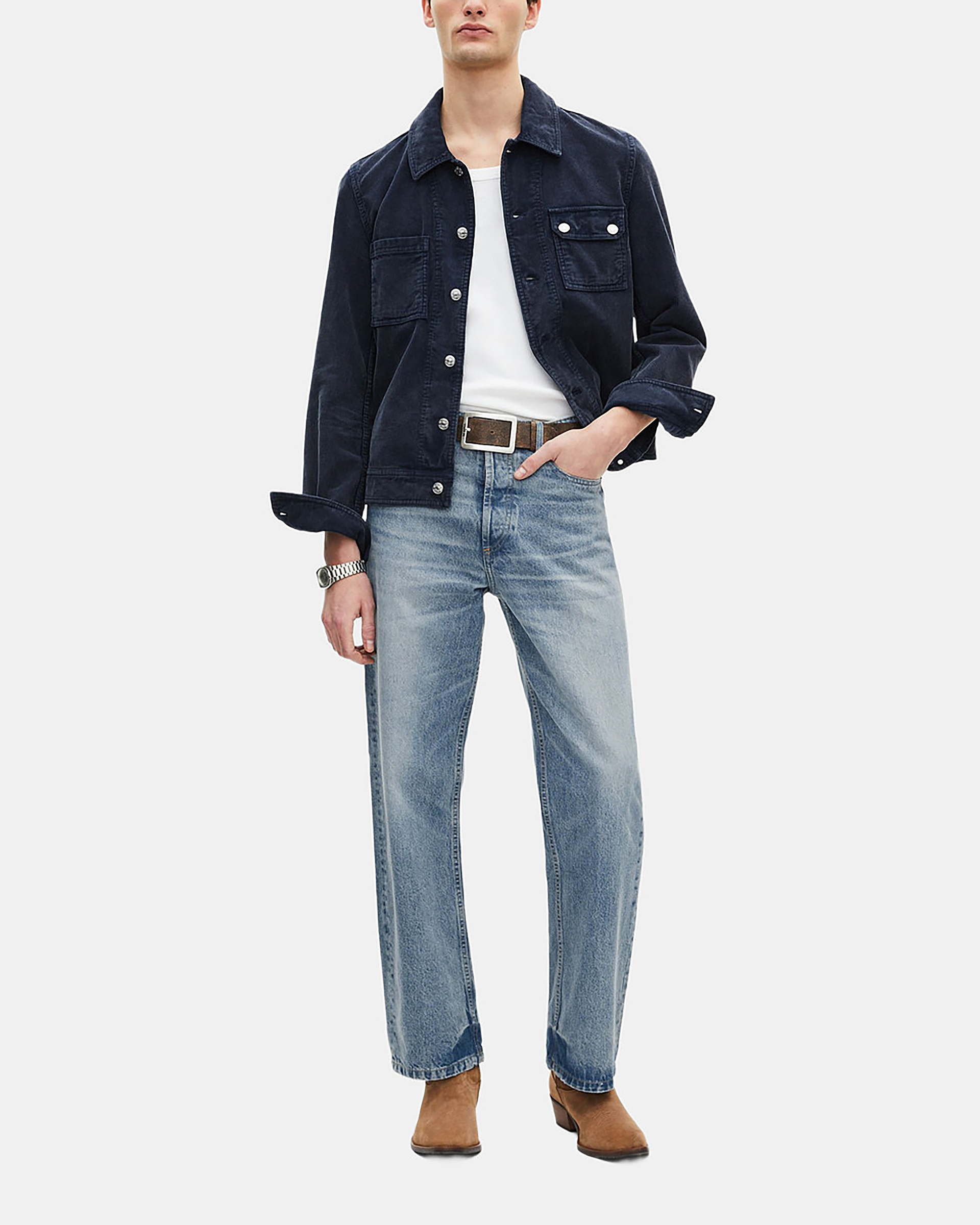 Navy blue cotton jacket