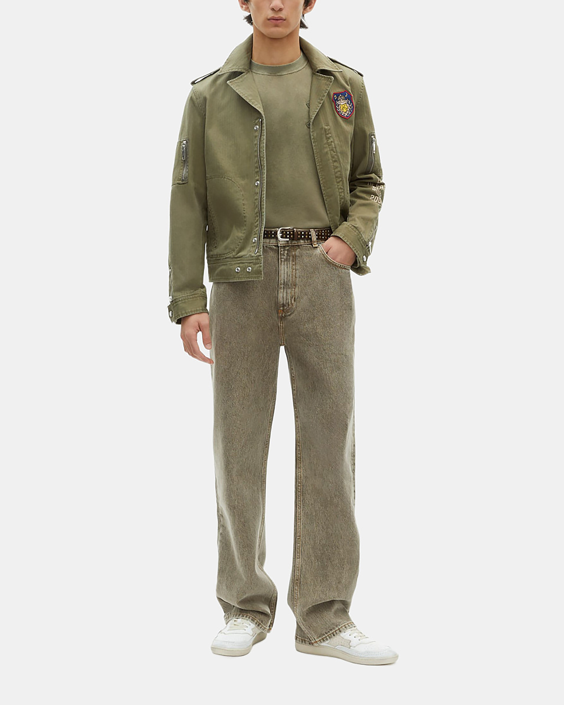 Khaki officer-style jacket