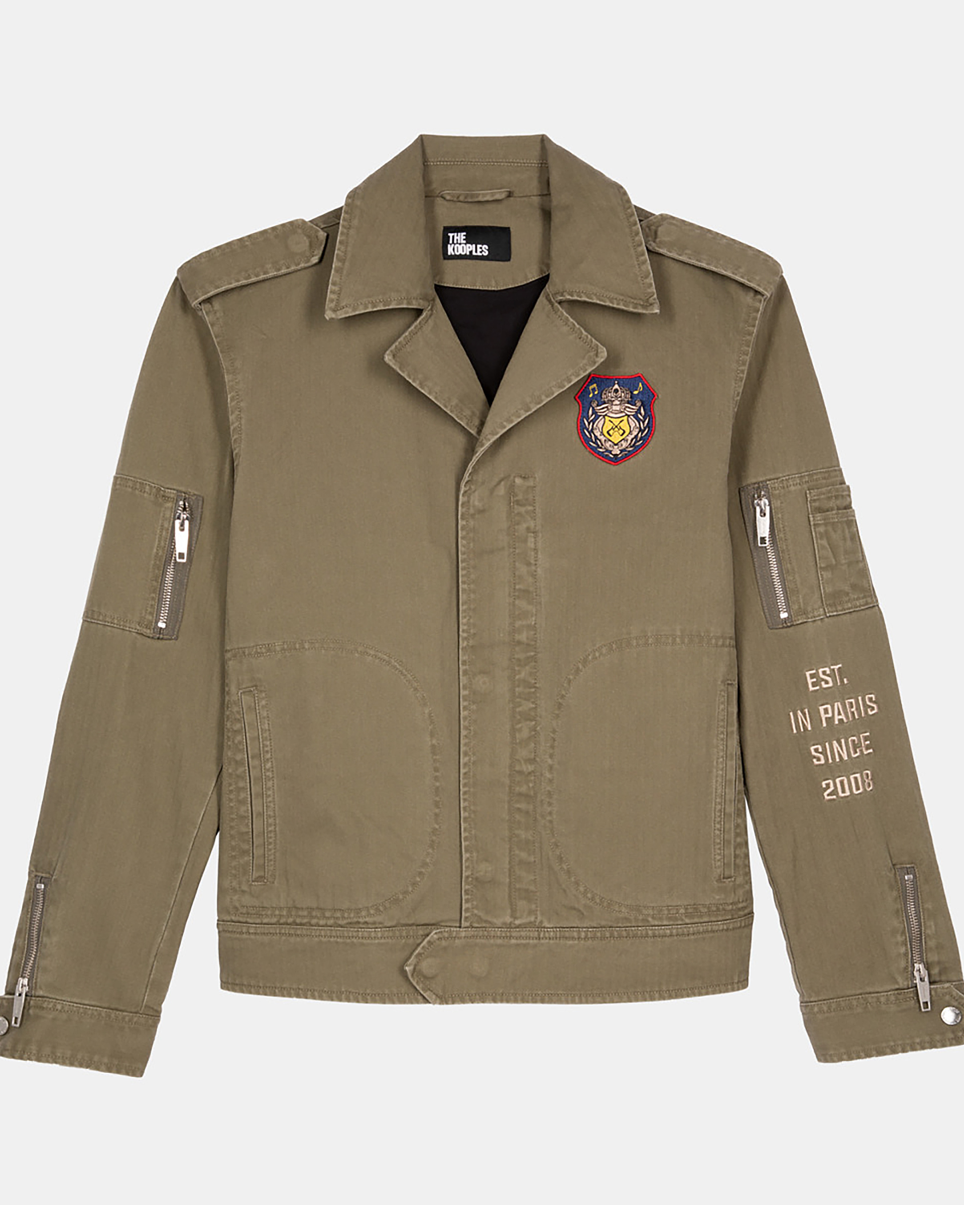 Khaki officer-style jacket