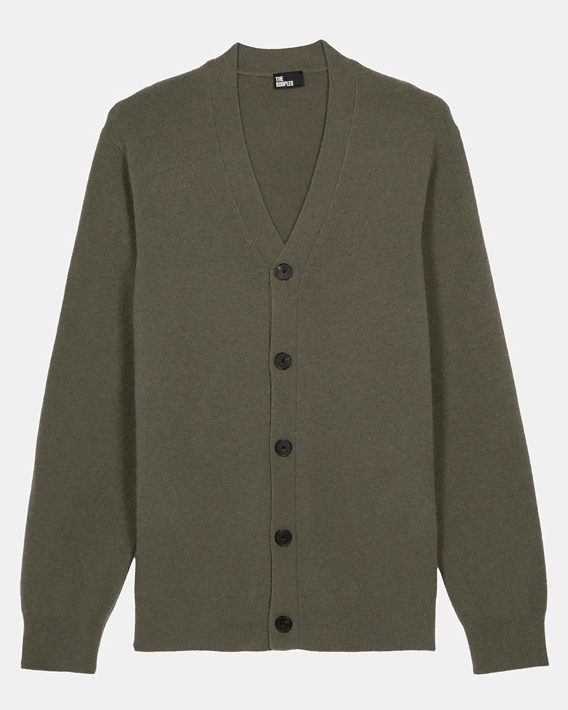 Khaki cashmere cardigan