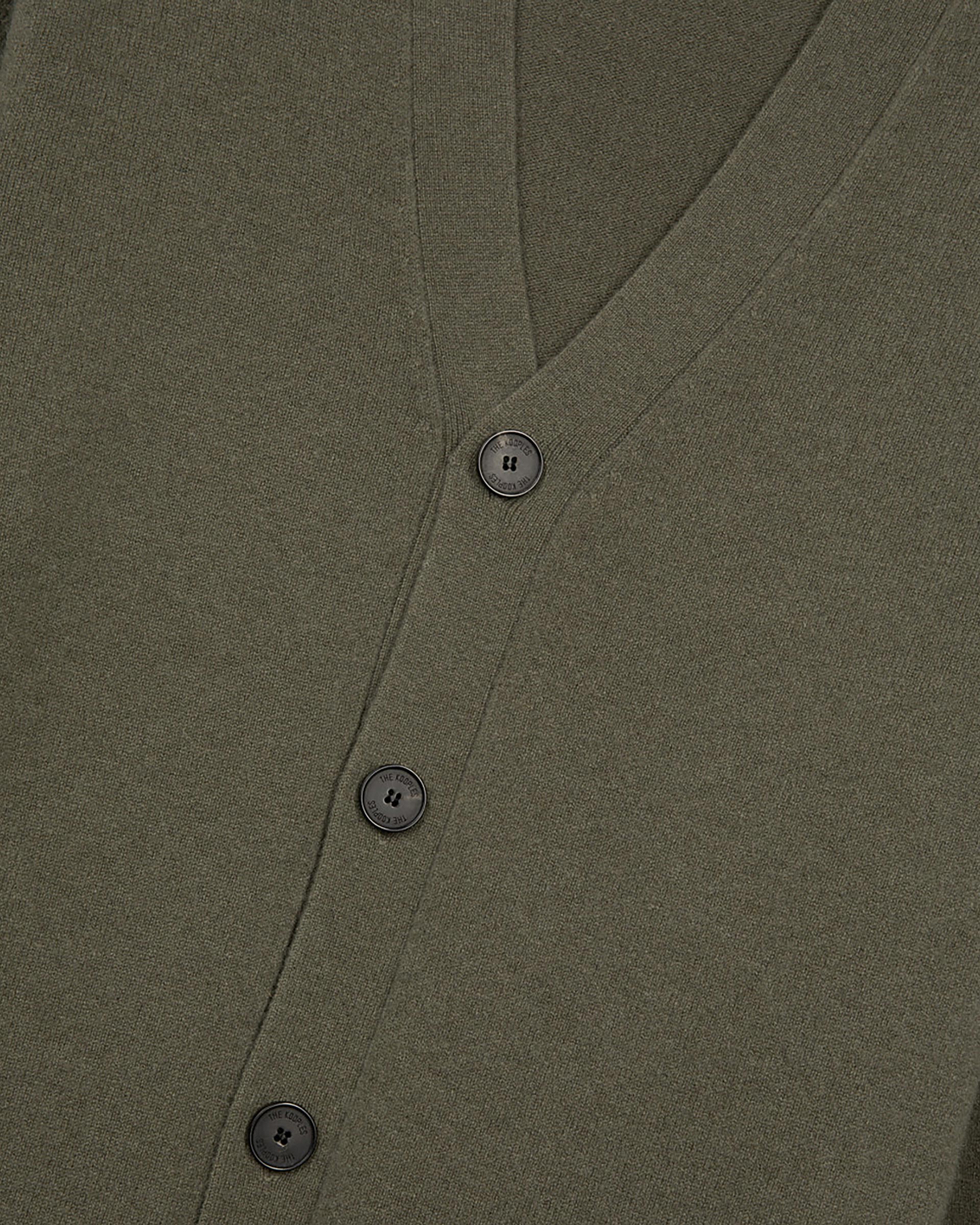 Khaki cashmere cardigan