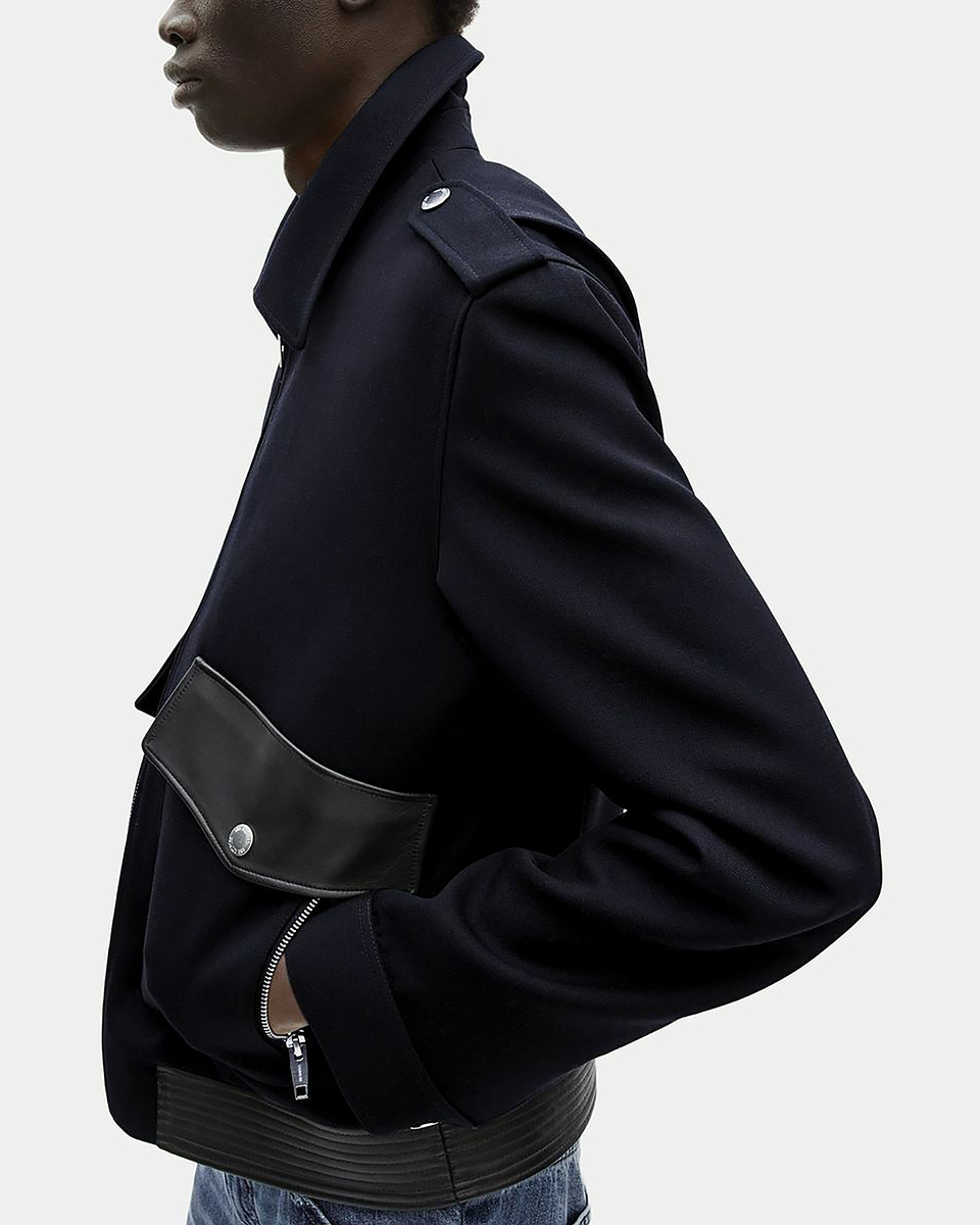 Navy blue wool jacket