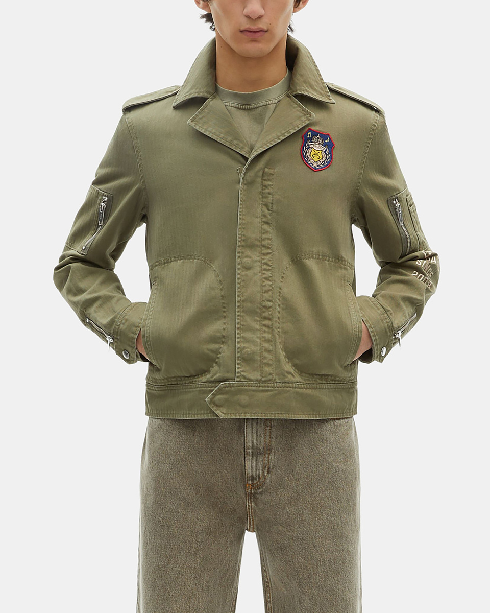 Khaki officer-style jacket