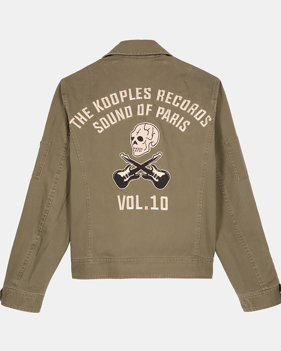 Khaki officer-style jacket
