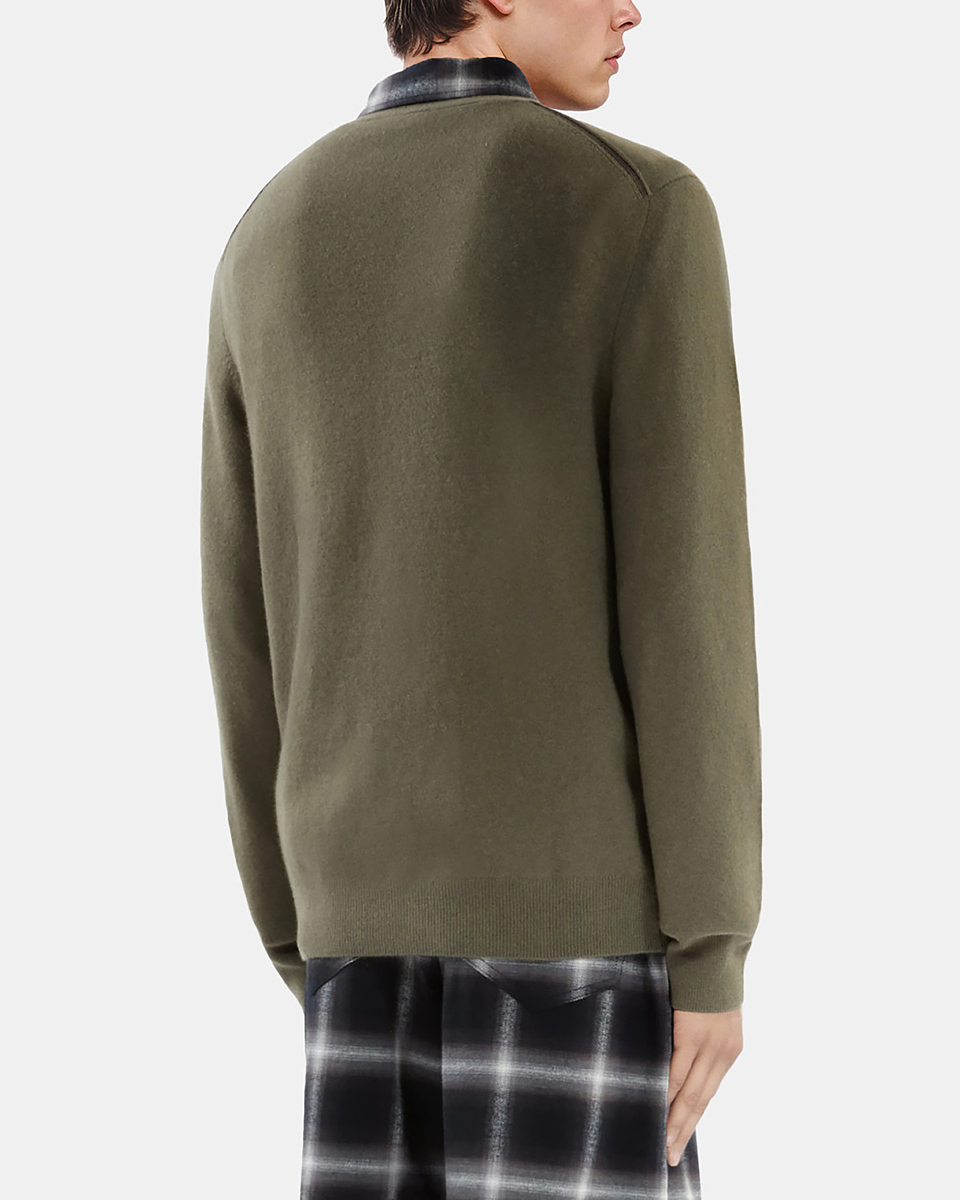 Khaki cashmere cardigan