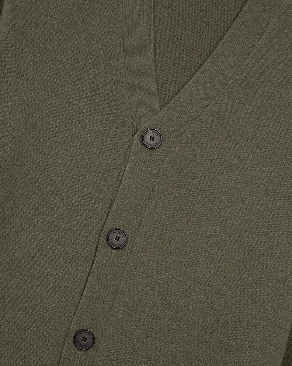 Khaki cashmere cardigan