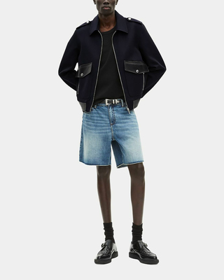 Navy blue wool jacket