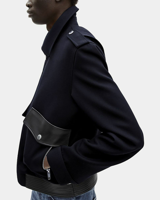 Navy blue wool jacket