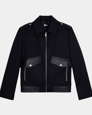 Navy blue wool jacket