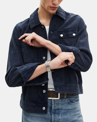 Navy blue cotton jacket
