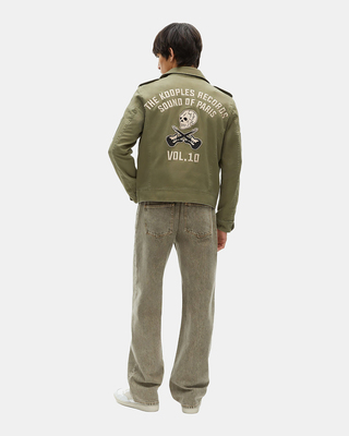 Khaki officer-style jacket