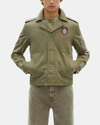 Khaki officer-style jacket
