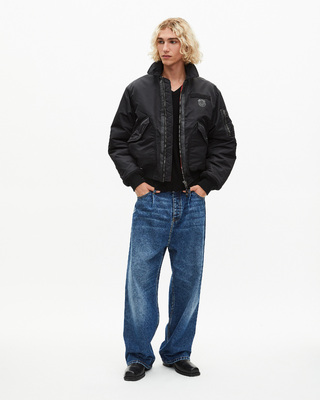 The Kooples x SCHOTT NYC black bomber jacket