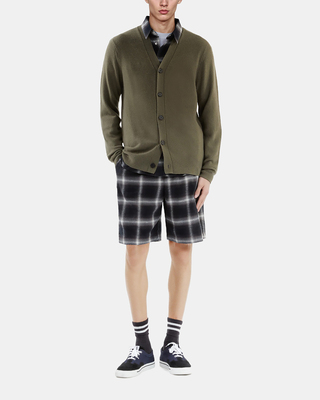 Khaki cashmere cardigan