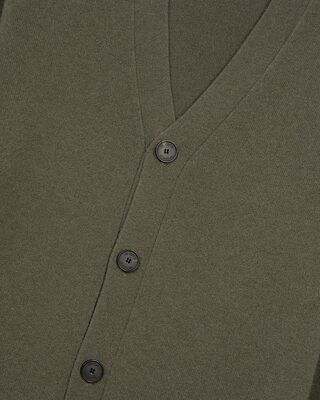 Khaki cashmere cardigan