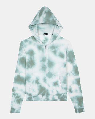 Merino wool tie and dye khaki cardigan
