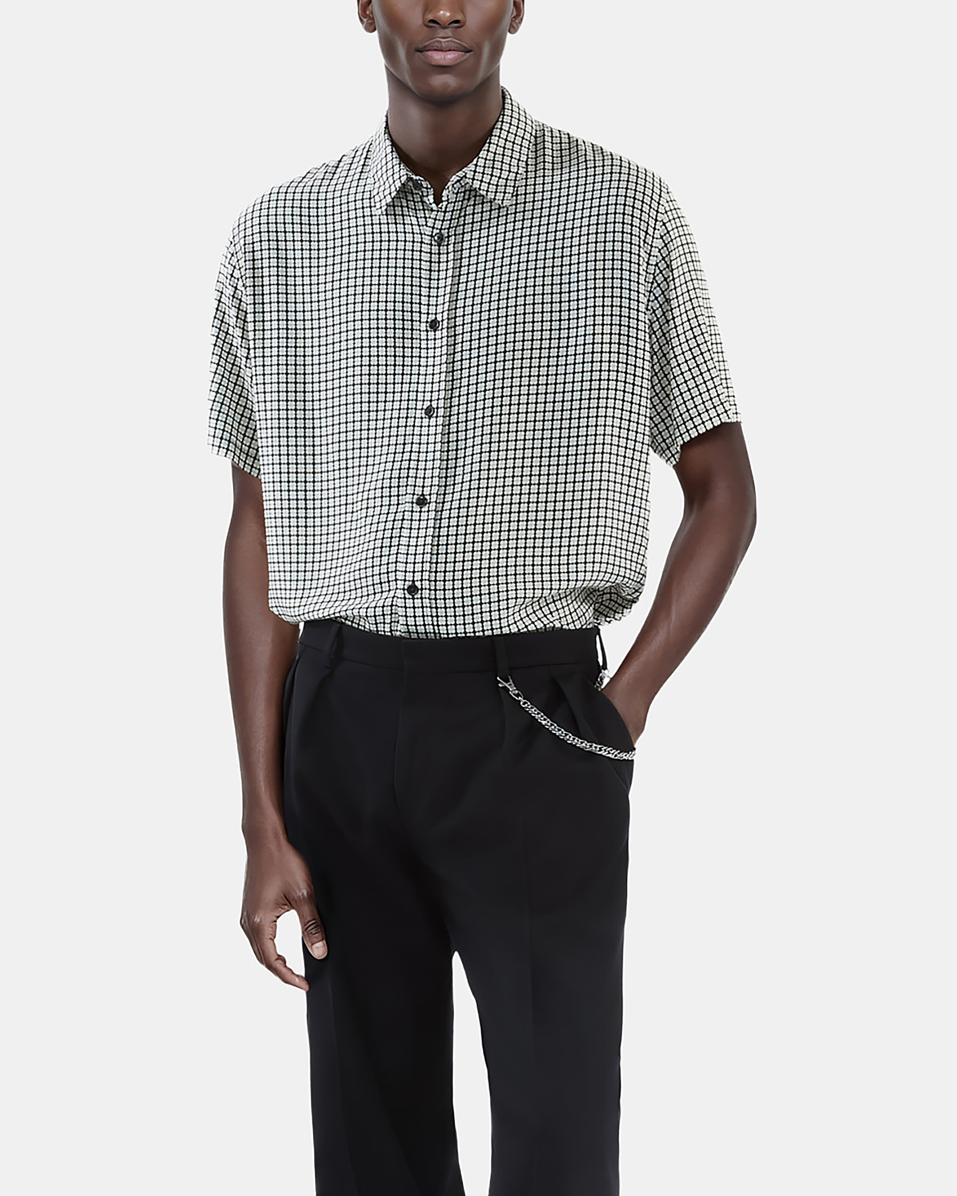 Floral print short-sleeve shirt