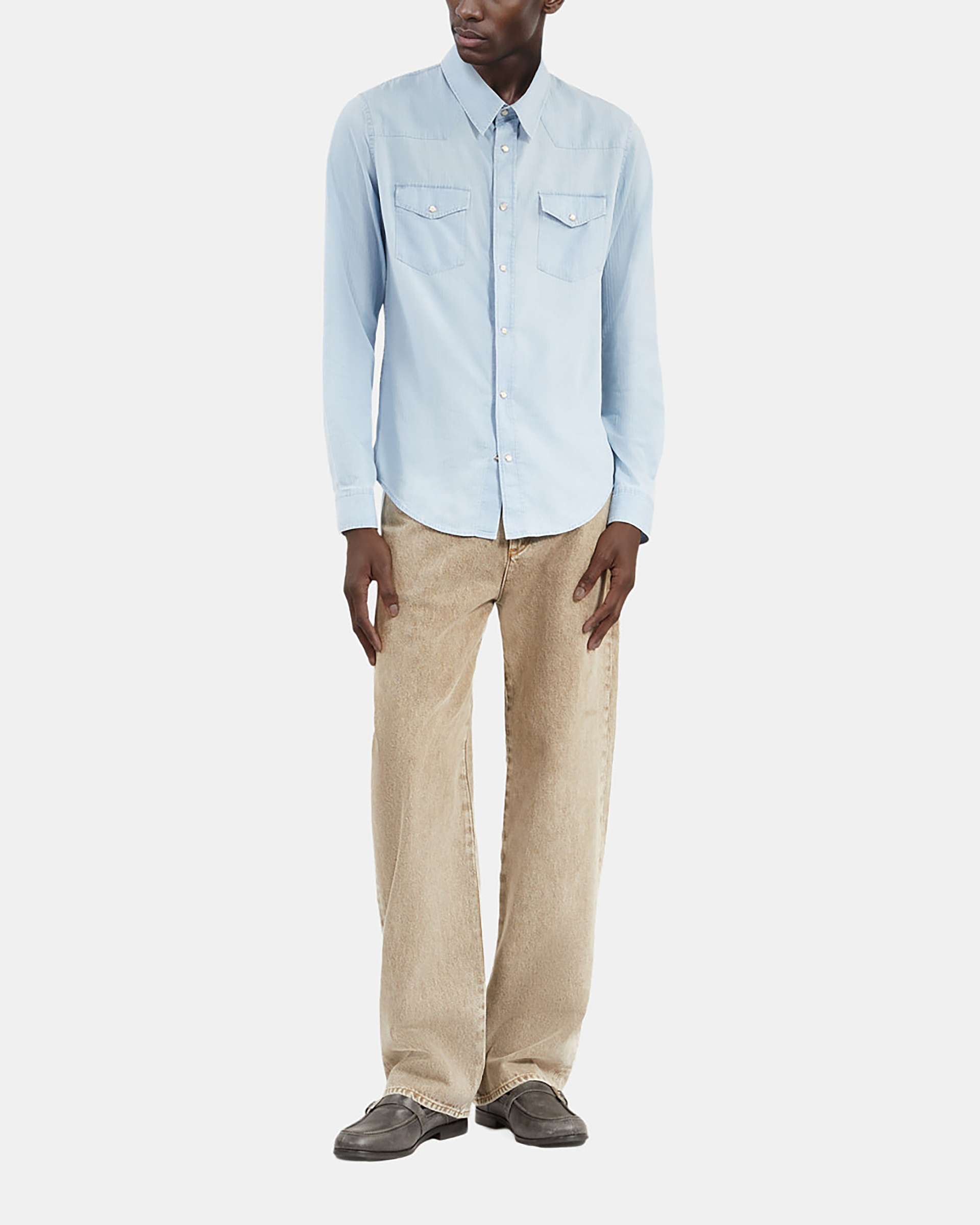 Blue denim shirt