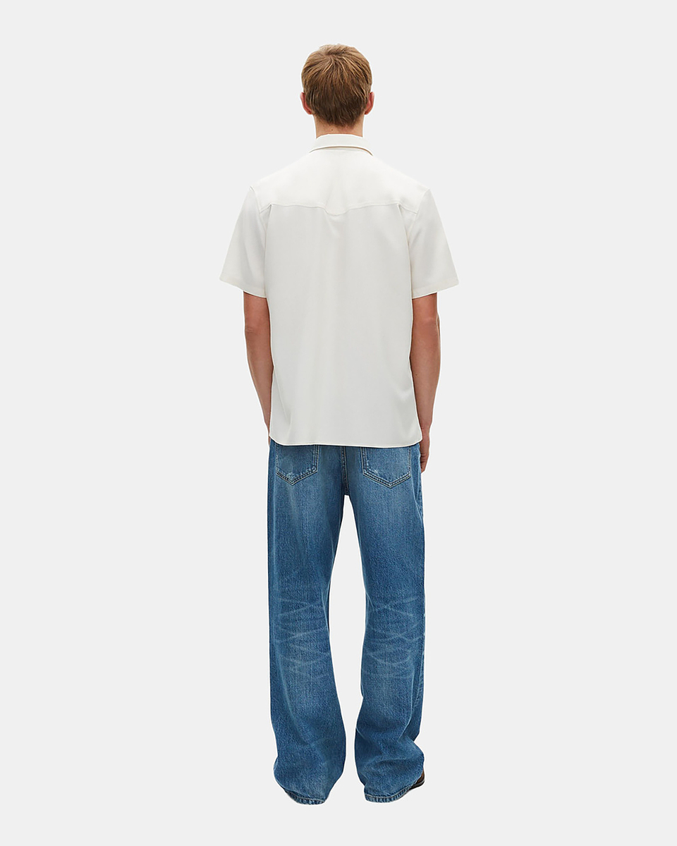 White short-sleeved shirt