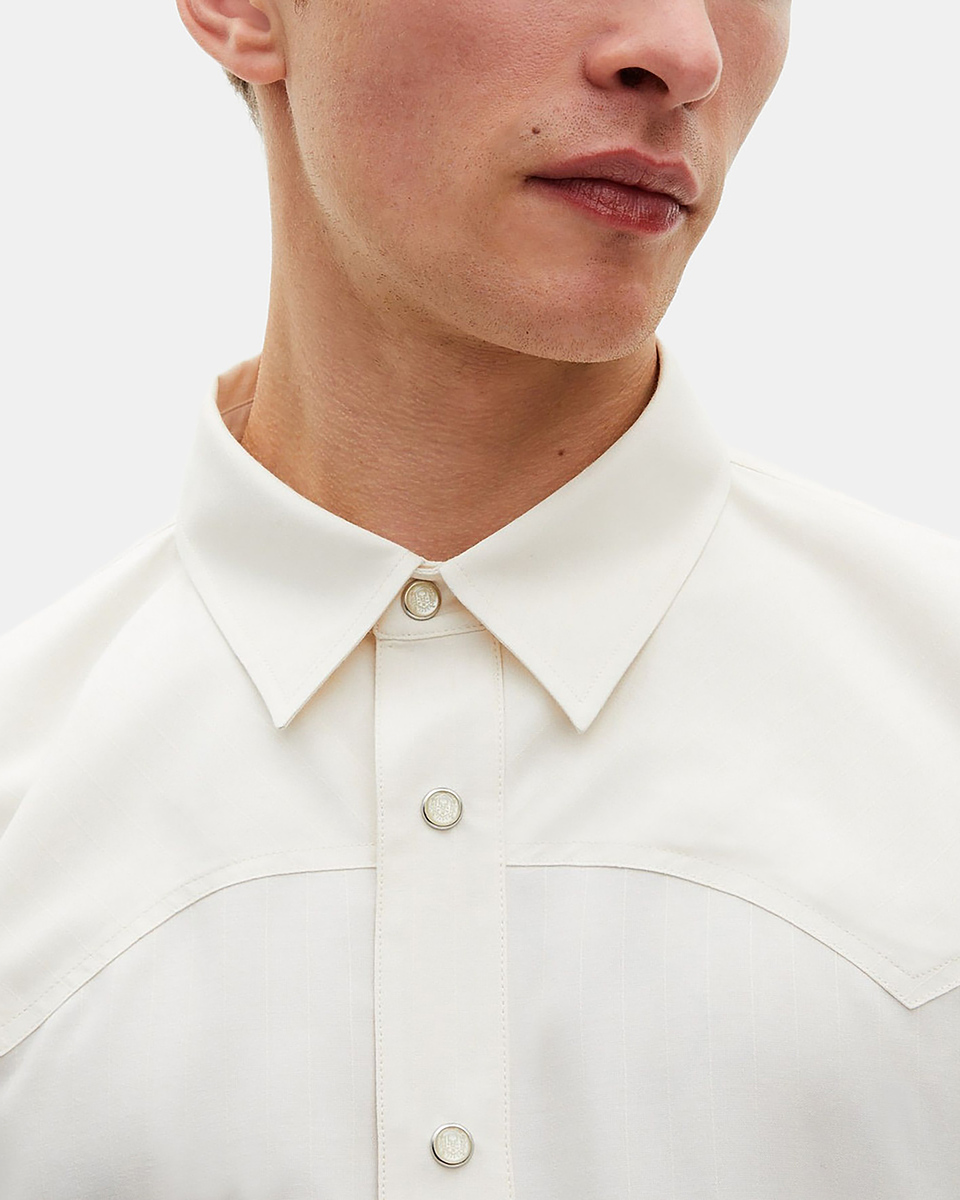 White short-sleeved shirt