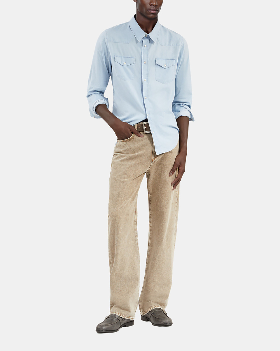 Blue denim shirt