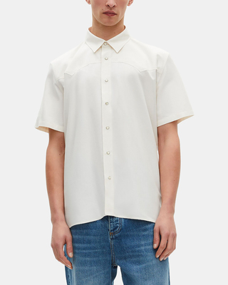 White short-sleeved shirt