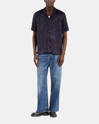 Navy short-sleeve shirt