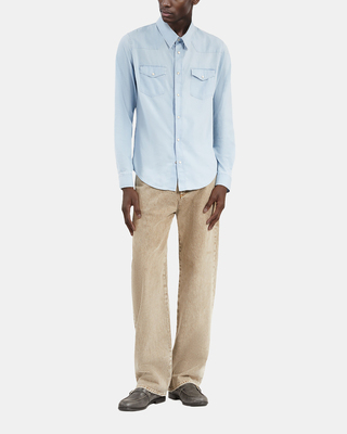 Blue denim shirt