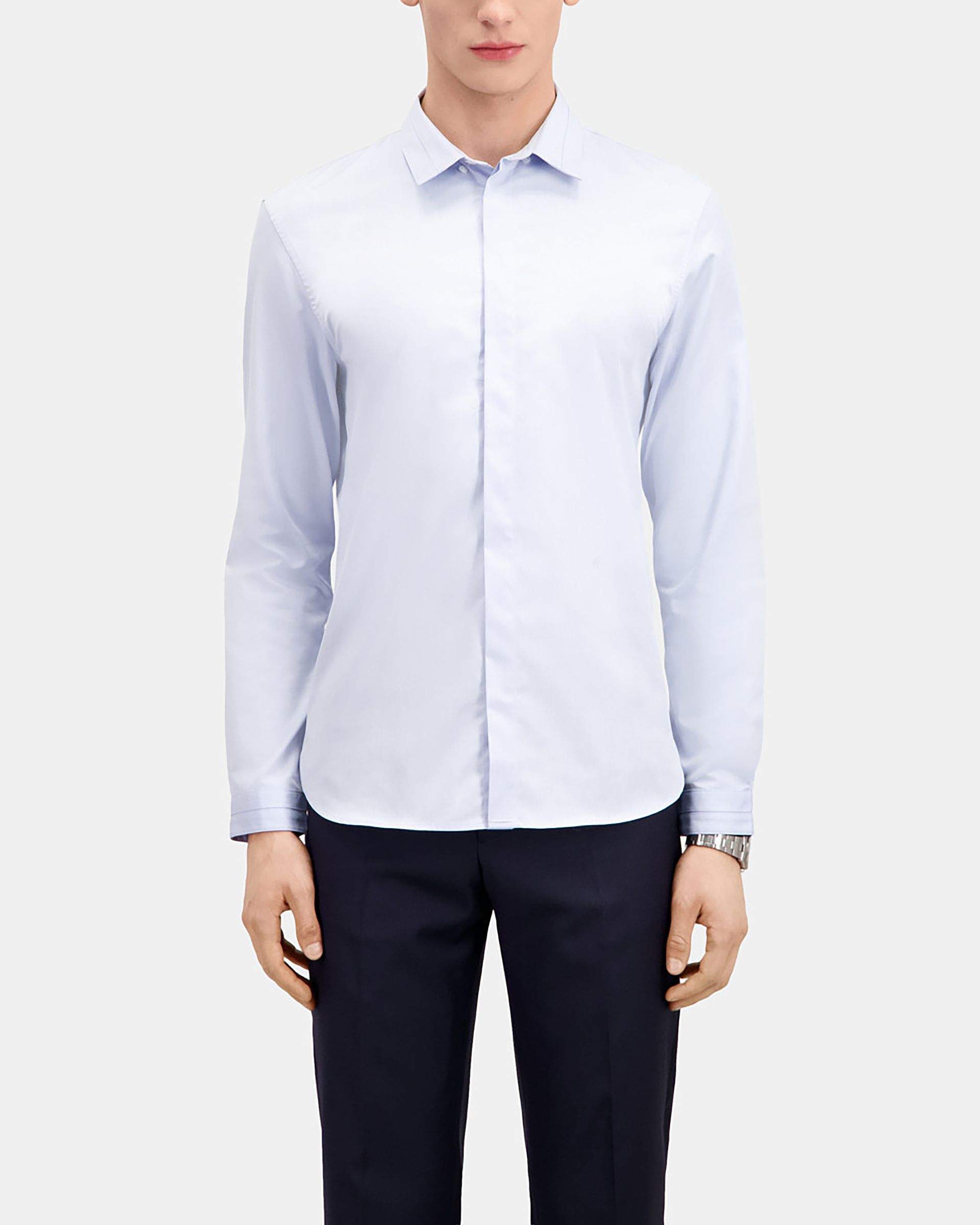 Smart twill sky blue shirt