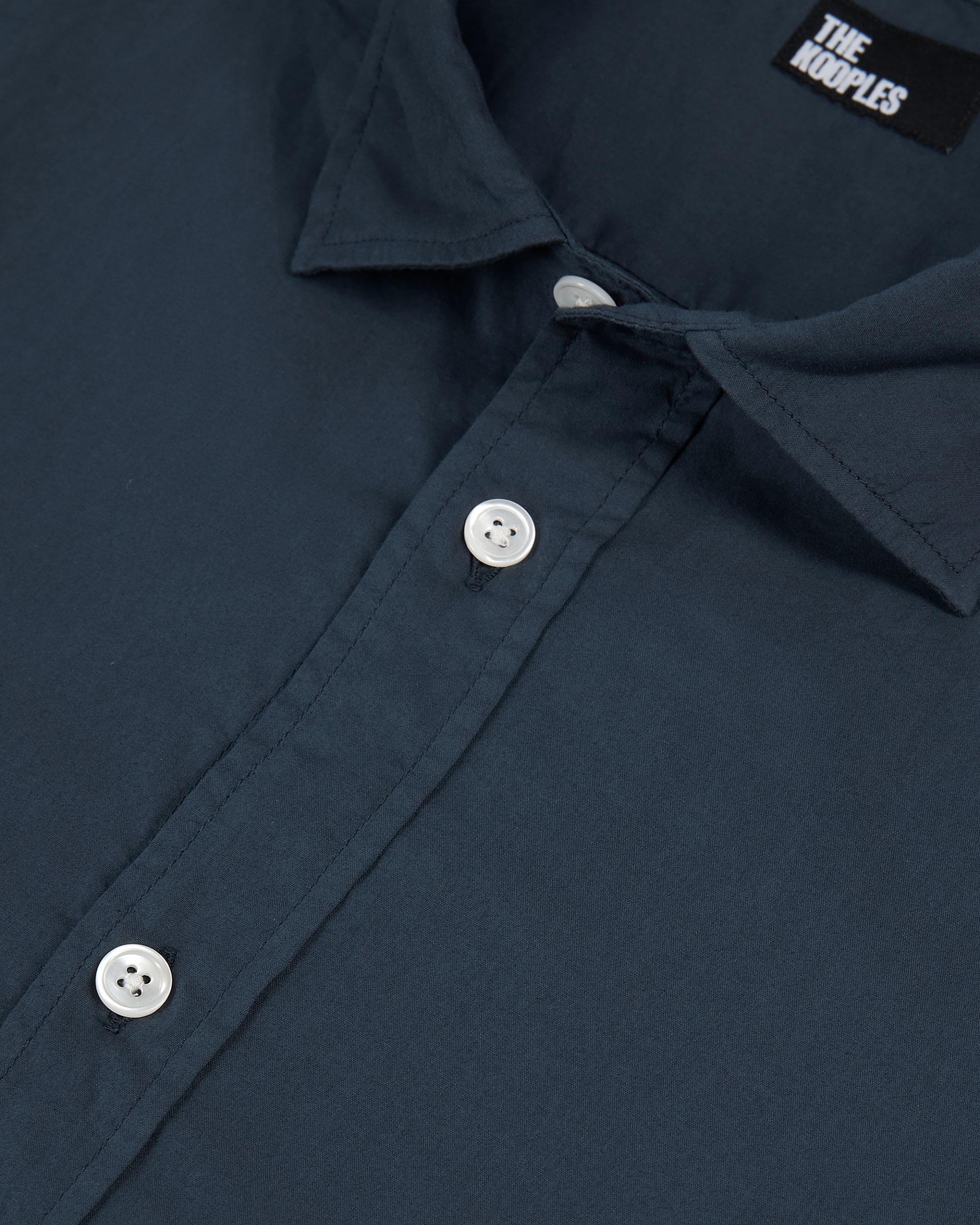 Navy blue cotton voile shirt