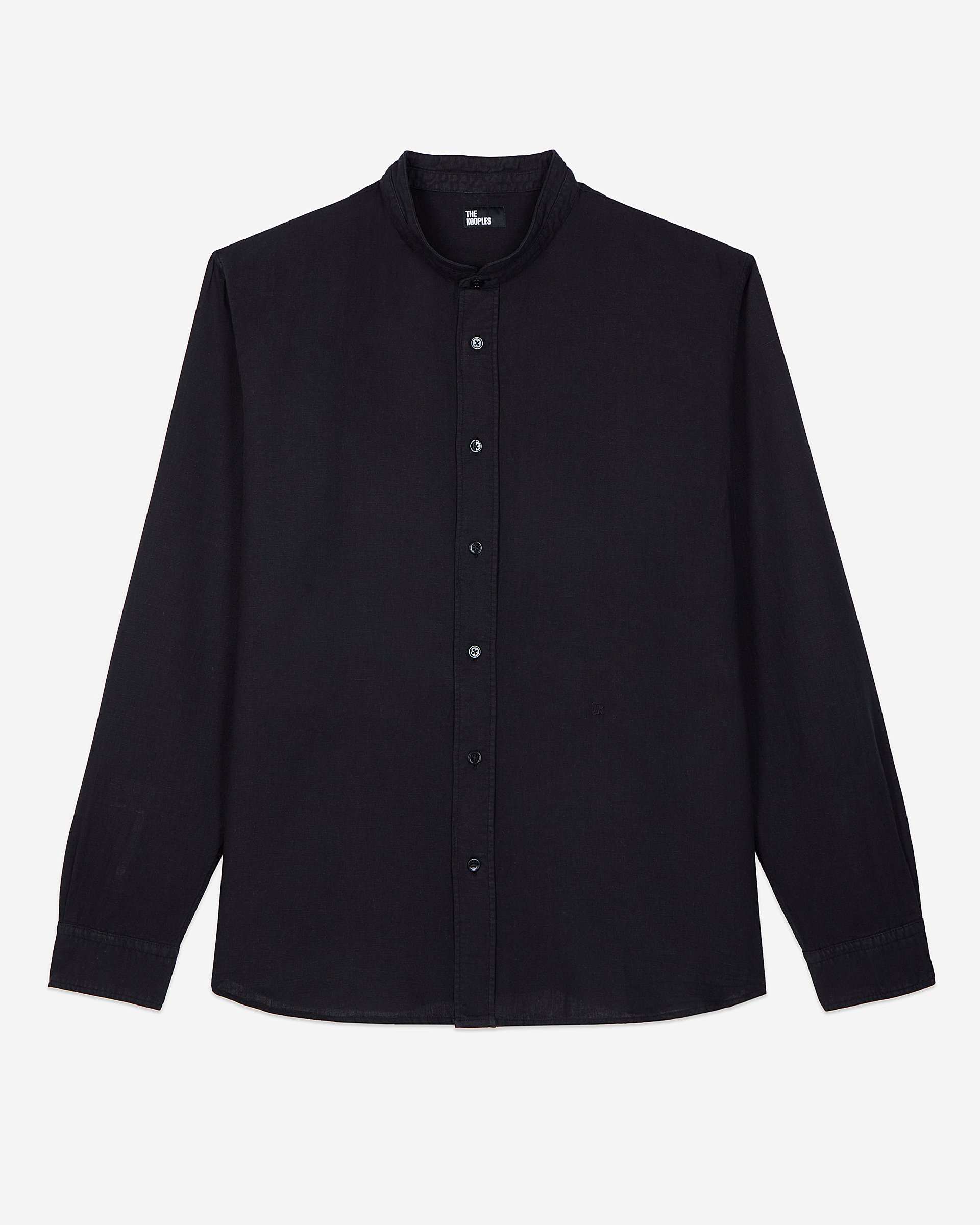 Black cotton and linen shirt