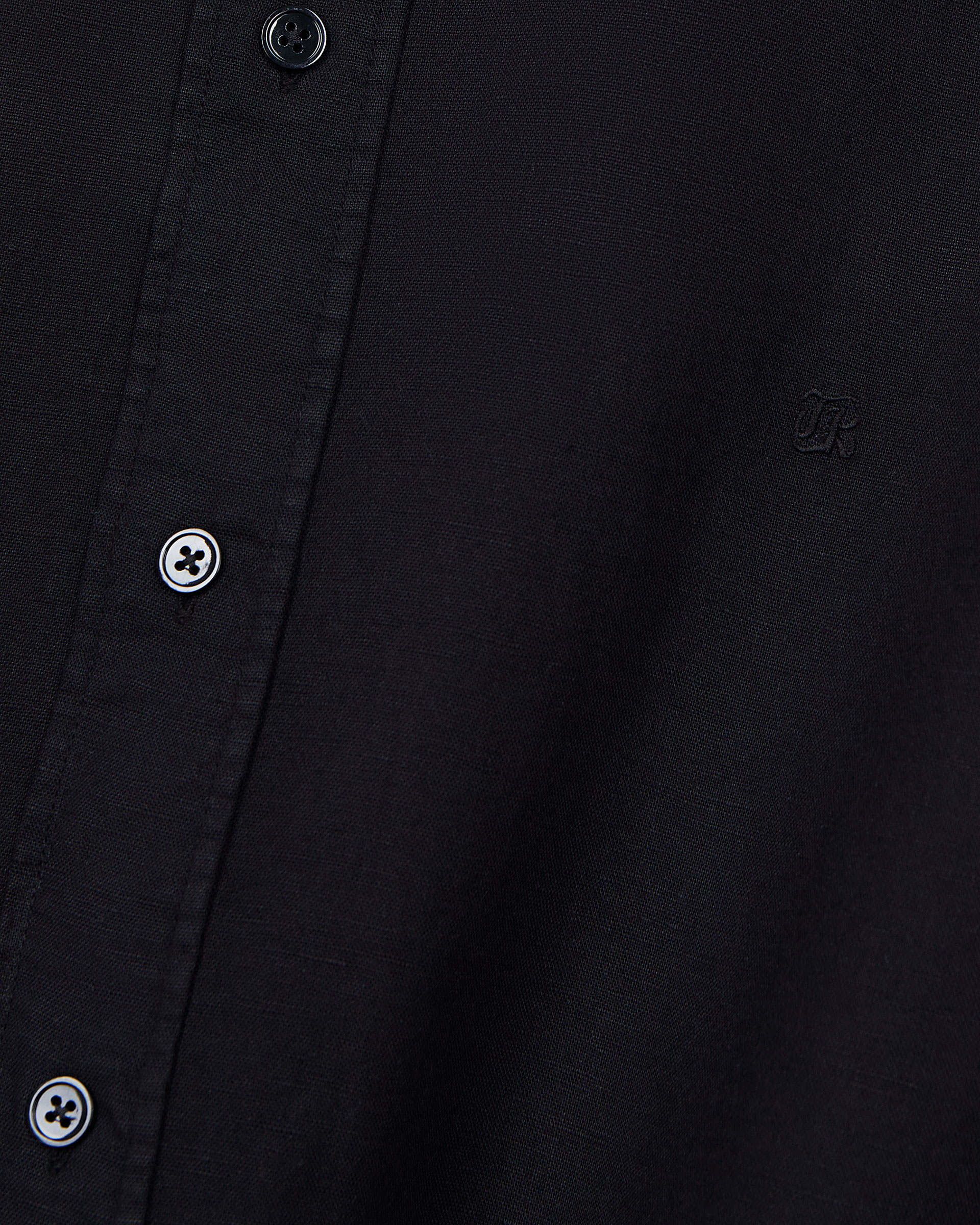 Black cotton and linen shirt
