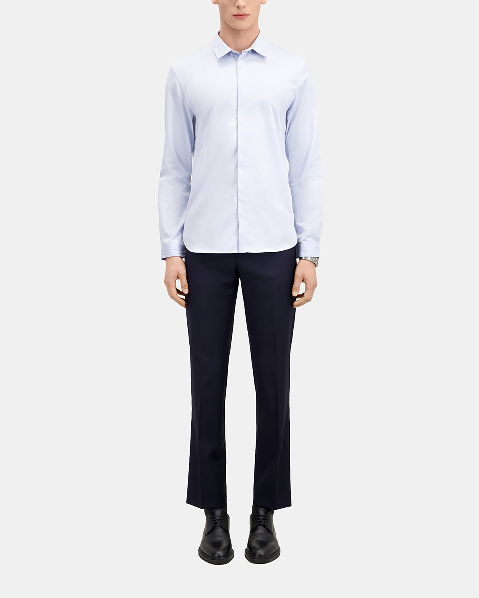 Smart twill sky blue shirt