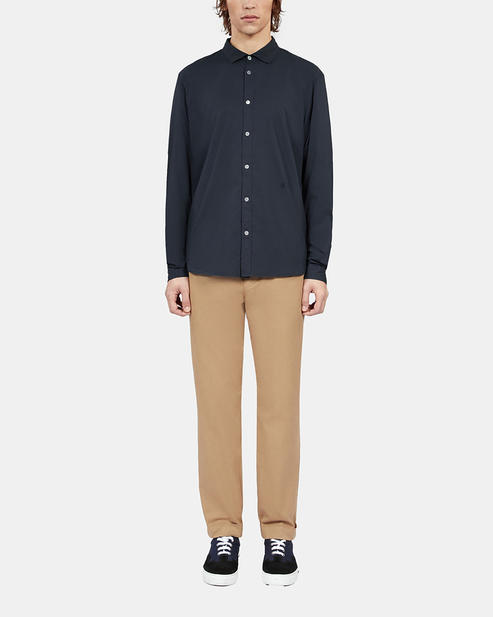 Navy blue cotton voile shirt